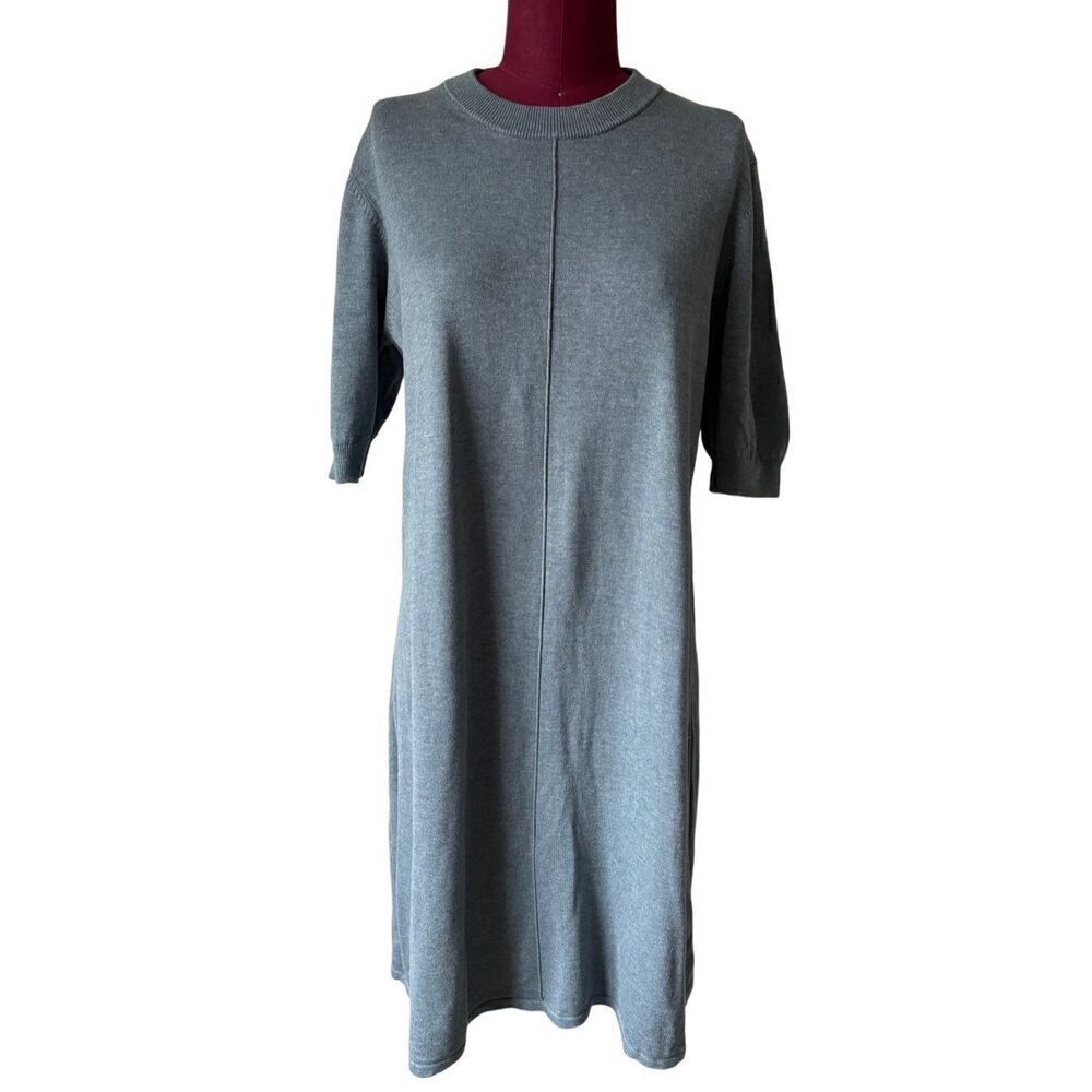 Repeat Knit Dress size XL Blue Short‎ Sleeve Modest Career Business